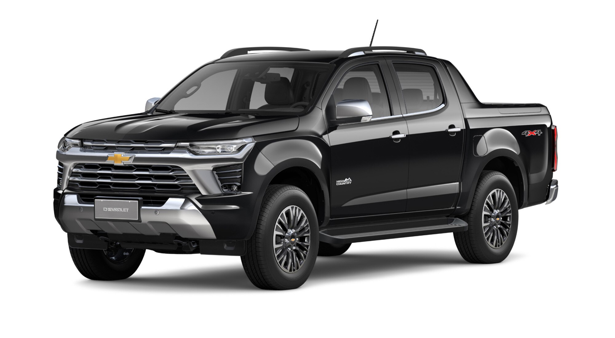 Vista de la Chevrolet S10 High Country en color negro